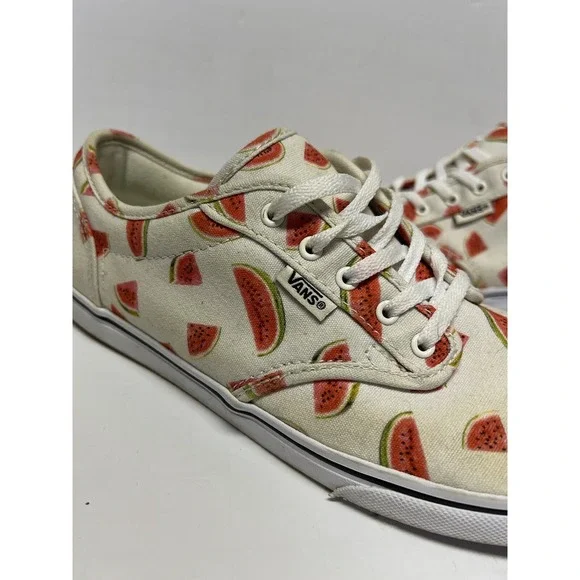 Vans Watermelon low top canvas "Off the Wall" Sneakers Women's Size 8.5 - Picture 2 of 10